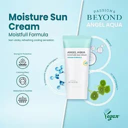 Сонцезахисний крем Beyond Angel Aqua Moisture Sun Cream SPF50+ PA+++ зволожувальний 50 мл - мініатюра 3