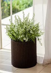 Горщик для квітів Keter 39 л Cylinder Planter Large коричневий - мініатюра 4
