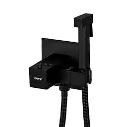 Набір гігієнічного душу прихованого монтажу Gappo G7207-60 з термостатом, чорний, Чорний матовий