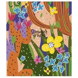 Тетрадь общая Школярик Summer is Here 080-3225K-3 в клеточку 80 листов