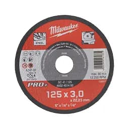 Диск відрізний для металу MILWAUKEE, SC 41/125х3 PRO+, діаметр 125мм
