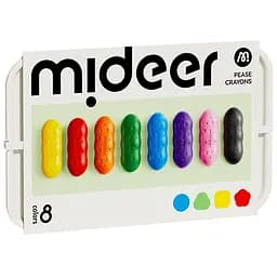 Карандаши восковые Mideer в виде фасоли 8 цветов (MD6219)