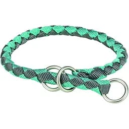 Нашийник Trixie Cavo для собак напівудавка L 47-55х1.8 см аква-графіт