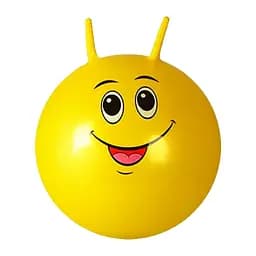 Мяч с рогами, BT-PB-0210, 350 г, 45 см, смайлик (В ассортименте)