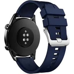 Ремешок силиконовый Tamister для часов 22 мм Type D темно синий