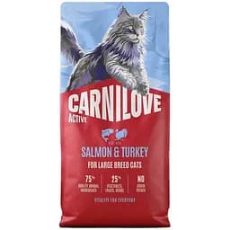 Сухий корм для котів великих порід Carnilove Active Salmon & Turkey Large Breed лосось та індичка 6 кг