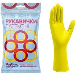 Рукавички латексні господарські Добра Господарочка, делікатні, розмір L (4820086521987) - мініатюра 2
