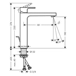 Змішувач для умивальника Hansgrohe Vernis Shape 71562670 чорний матовий - мініатюра 2