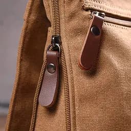 Функціональна чоловіча сумка з текстилю 21268 Vintage коричнева - мініатюра 9