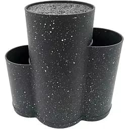 Підставка для кухонного приладдя Empire 3-х секційний Коло Н 22 см чорний граніт (2225)