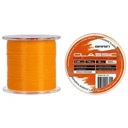 Волосінь Brain Classic Carp Line (solid orange) 600 м 0.28 мм 18 lb 7.9 кг