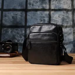 Чоловіча сумка на плече з натуральної шкіри Vintage 17х21х8 см sum0027511 - мініатюра 9