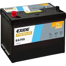 Автомобільний акумулятор Exide Premium 6СТ-75Ah Аз ASIA 630A EN EA755 (3661024034173)