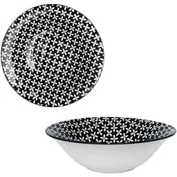 Салатник S&T Калимат 17.5 см черно-белый с узором (050-45-04)