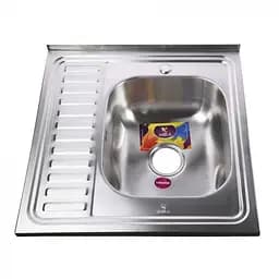 Мойка кухонная Mira New MR 6060 RE Right прямоугольная 600х600х180 мм Satin 30412