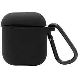 Чохол для навушників Apple AirPods Silicone Case with carbine (Black) [39573]