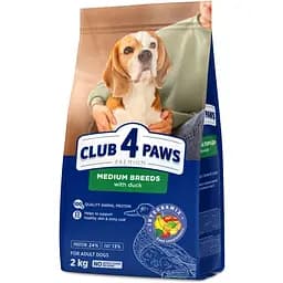 Сухий корм Club 4 Paws Premium для середніх порід собак  З качкою 2 кг