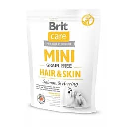 Сухой корм Brit Care GF Mini Hair&Skin 0.4 кг для собак миниатюрных пород (здоровая кожа и шерсть)