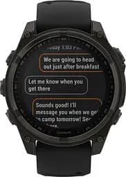 Смарт-годинник Garmin Fenix 8, 51mm Solar Sapphire Carbon Gray DLC Titanium w. Black/Pebble Gray S. Band 010-02907-10/11/7 - мініатюра 7