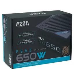 Блок живлення 650 Вт, AZZA, Black, 80+ Bronze, 12 см, 2xMolex / 5xSATA / 2x6+2-pin / 1x20+4-pin / 1x4+4-pin, захист UVP/OVP/OPP/OCP/SCP (PSAZ-650B) - мініатюра 3