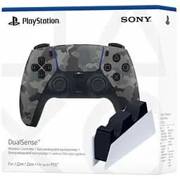 Геймпад Sony DualSense (Grey Camo) + Зарядная станция Sony DualSense Charging Station