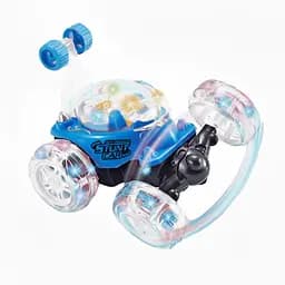 Радіокерована машина-перевертень 360° CD-TJ 005-03, акумулятор 3.6 V, з підсвіткою й музикою, Синя