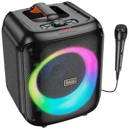 Портативна акустика Hoco HA1 Graceful бездротова з караоке та дротовим мікрофоном