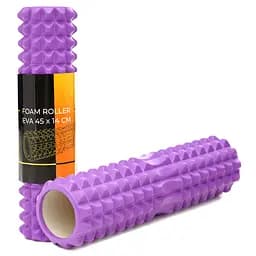 Массажный ролик Cornix EVA 45 x 14 см (валик, роллер) XR-0333 Violet