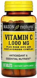Вітаміни та мінерали Mason Natural Vitamin C Plus Rose Hips and Bioflavonoids Complex 1000 mg, 90 таблеток