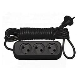 Удлинитель 5 метров 3 гнезда черный без заземления MODERN ТМ LUMANO