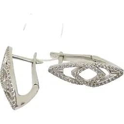 Срібні сережки Агні Піраміда з фіанітами. 2769/1Р-CZ