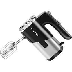 Ручний міксер Sokany SK-6621 із насадками для тесту 5 швидкостей 800 Вт Чорний із сірим