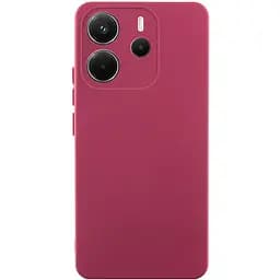 Чохол Silicone Cover Ummi Lakshmi Full Camera (AA) для Xiaomi Redmi Note 14 4G (Int. version) Бордовий / Marsala