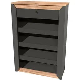 Тумба для взуття Еверест Нордік-800, 80х32х113 см графіт/дуб крафт золотий (EVR-5548)