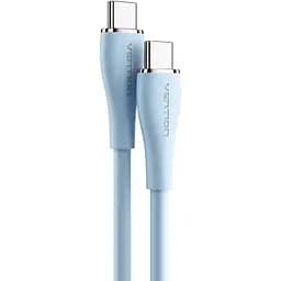 Кабель Vention USB 2.0 C Male to C Male 5A Cable 1.5 м Light блакитний Silicone Type (TAWSG)