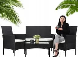 Набір садових меблів GardenLine Reno Black - мініатюра 3