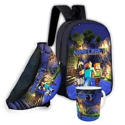 Набір дитячий майнкрафт "Minecraft" рюкзак, сумка-бананка, кружка (00695)