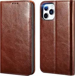 Чехол ICARER для iPhone 14, чехол из искусственной кожи ручной работы, беспроводной держатель с 3 слотами для карт, магнитное закрытие