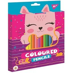 Карандаши цветные Yes Cats, 24 цвета (290602)