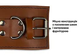 Манжета EasyFit F10 для тяги на тренажері (шкіра) коричнева (EF-LGSTR-F10-BR) - мініатюра 4