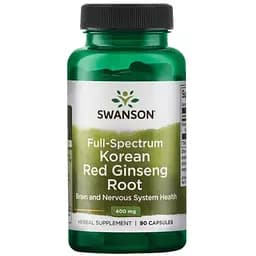 Екстракт кореня червоного женьшеню Swanson Korean Red Ginseng Root 400 мг 90 капсул (100-64-6205989-20)