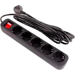 Сетевой фильтр-удлинитель ColorWay CW-PSEA53BK 5 розеток 3 м Black