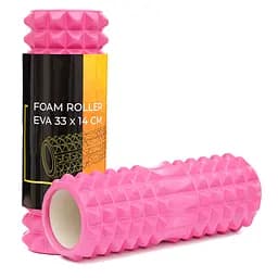 Массажный ролик Cornix EVA 33 x 14 см (валик, роллер) XR-0327 Pink