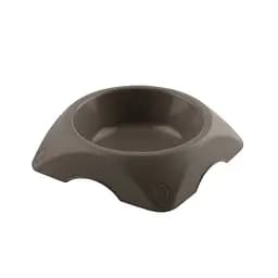 Миска для корма пластиковая 25x25x6,1h, 1,2 л, коричневый