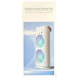 Настільний вентилятор F12 Spray Dual-Fan 2in1 з водяним охолодженням 1800mAh White - мініатюра 5