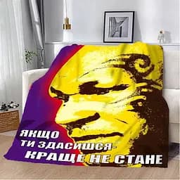 Плед 3D мотиваційний Якщо ти здасишся 2752_B 12852 135х160 см