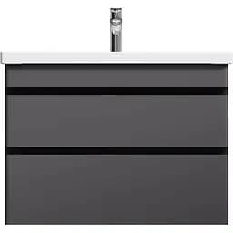 Тумба з умивальником AM.PM Hit підвісна 75 см графіт матовий M93A-FHX0752-WC0752GM38 Графіт