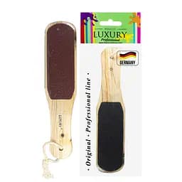 Терка для пяток Beauty Luxury деревянная двусторонняя грит 80/120 FW-02