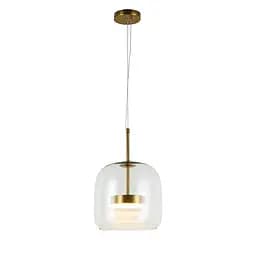 Светильник підвісний LED Levistella 909XL157-1 led (220) AB+CL, 9W, бронза + прозорий, сучасний стиль для вітальні - мініатюра 2