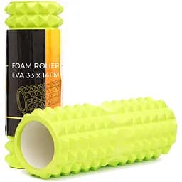 Масажний ролик Cornix EVA 33 x 14 см (валик, ролер) XR-0330 Green